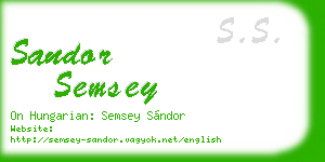 sandor semsey business card